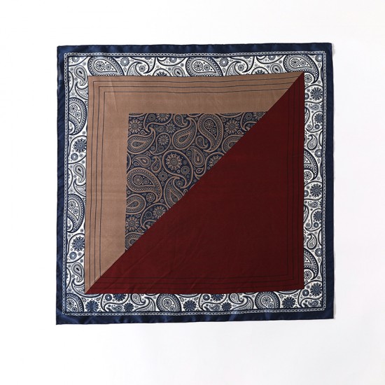 Simulated silk scarf, spring 2025 new cashew diagonal print, 70cm square scarf, fashionable floral scarf wholesale