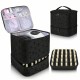Best-selling cross-border double-layer Heightened cosmetic bag with storage, large capacity, portable toiletries, cosmetic bag, nail polish storage bag