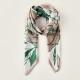 2025 Spring new imitation silk scarf for women, floral print decorative scarf, Korean style large square scarf, bag, silk scarf wholesale