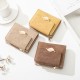 Ready Stock Wholesale Women's Short Wallet, Korean Fresh Leaf Buckle, Mini Student Coin Purse, Wholesale