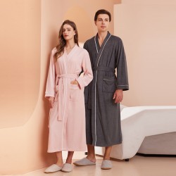 New Men's and Women's Towel Bathrobe Long Sleeve Absorbent Quick-Drying Summer Style