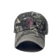 New American rose red bear embroidered camouflage baseball caps, trendy outdoor sun hats.