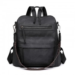 Cross-border backpacks for women, PU soft leather, versatile large-capacity dual-use shoulder bags, and diaper bags.