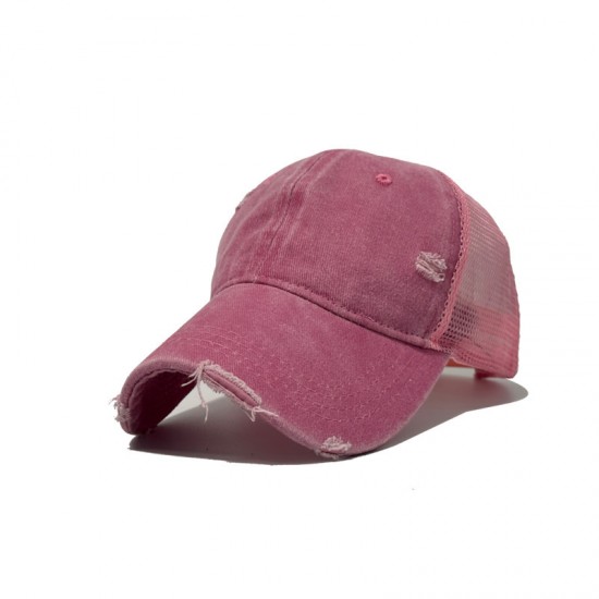 Wholesome cross-border hats for men, American retro adult mesh cap, spring and summer sun hat, breathable, fashionable baseball cap for women.