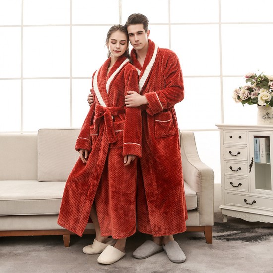 End-of-Year 2022 New European and American Crafted Jacquard Double-Layer Thickened Plus-Size Flannel Nightgowns Net Weight: 1300g End-of-Year 2022 New European and American Crafted Jacquard Double-Layer Thickened Plus-Size Flannel Nightgowns Net Weight: 1300g