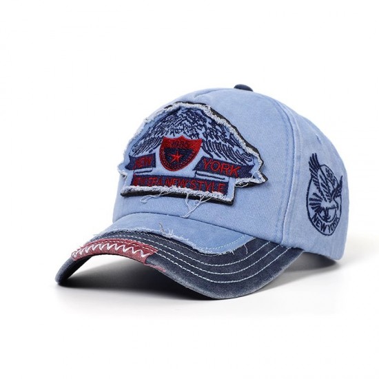Angels 3D embroidered baseball caps, retro embroidered caps, washed and distressed sun visors.