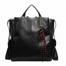 Cross-border retro women's backpack, large-capacity, casual, versatile, commuter schoolbag, street-fashion, high-end travel backpack