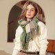 Deqing Siyue plaid faux cashmere scarf, 2025 new winter scarf for women, thickened shawl. Warm tassel scarf