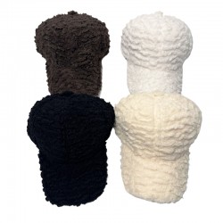 New cross-border teddy bear fur caps. Thickened furry solid color warm baseball cap, outdoor ultra-soft feel baseball cap