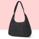 Cross-border corduroy cosmetic bag with letter embroidery, fashionable and casual women's travel toiletry bag