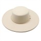 2021 autumn and winter new cross-border thickened men's and women's hat 10cm wide-brim wool felt flat-top hat