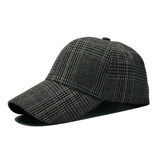 Classic plaid plaid baseball cap, colorful plaid sun hat for spring, summer, and autumn, trendy men's and women's baseball cap