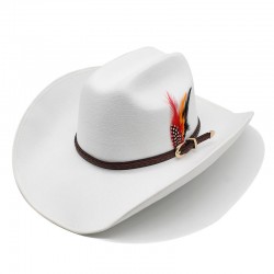 Tibetan woolen hat, thickened felt hat, Tibetan wide-brimmed black leather belt hat, spring and autumn western cowboy hat for men and women
