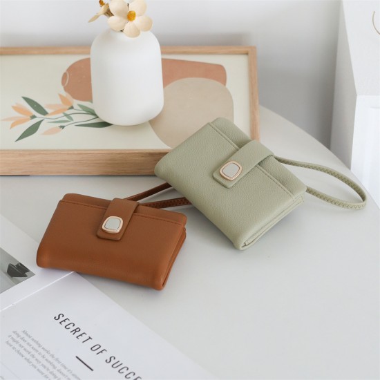 New cross-border short women's wallet, buckle, multifunctional, wristband, student coin purse, wholesale