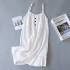 Men's spring and summer cotton gauze kimono pajamas, Japanese-style loose drawstring steaming suit, soft solid-color loungewear set.