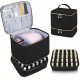Feihong cross-border vertical striped storage bag, high-quality corduroy cosmetic bag, large-capacity portable toiletries bag.