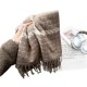 A new cross-border thickened plaid scarf for autumn and winter, soft and whitening, and a faux cashmere scarf with tassels, ready for wholesale.