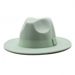 New autumn and winter wide-brim hats for men and women, Korean-style fashionable woolen jazz hat, British-style topper CMN047