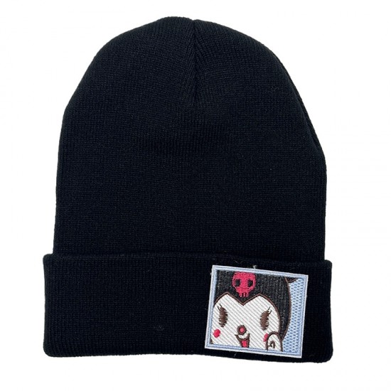 Kuromi KT Cat Melody hats, cute couples' wool hats for men and sisters, winter warm knitted hats for women.