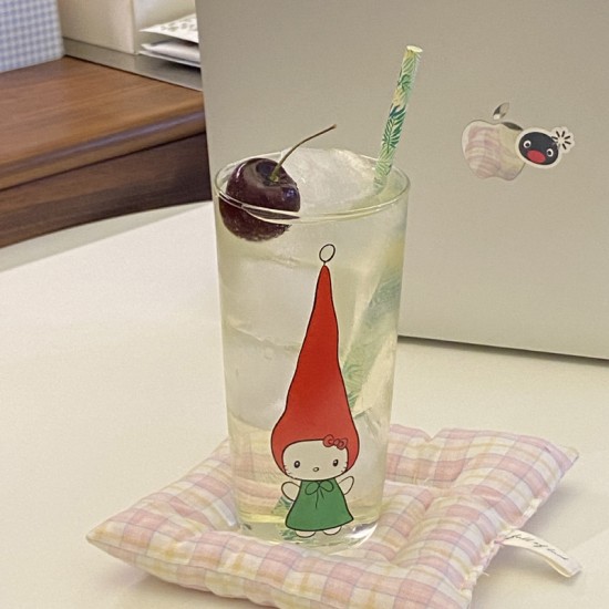 Christmas red hat, overalls, funny lamb keychain