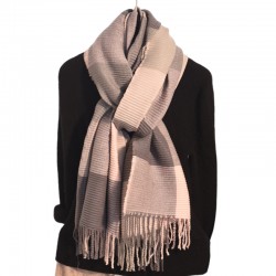 2025 new winter women's scarf, faux cashmere knitted colorblock shawl, trendy Korean-style, thickened, warm, versatile long neckerchief.