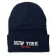 New cross-border Amazon New York letter-embroidered knitted hat, a versatile, warm beanie for men and women in autumn and winter.