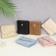 New short women's wallet, embroidered leaf hardware pattern, multifunctional, large capacity coin purse, student wallet New short women's wallet, embroidered leaf hardware pattern, multifunctional, large capacity coin purse, student wallet