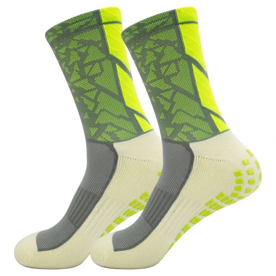 Amazon professional men's mid-calf football socks, thickened, terry sole, high-top, adult, non-slip running socks and hiking socks.
