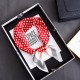 Contrast polka dot trendy silk scarf for women, retro and luxurious gift scarf, decorative tie-wrap, 70s small square scarf, wholesale.