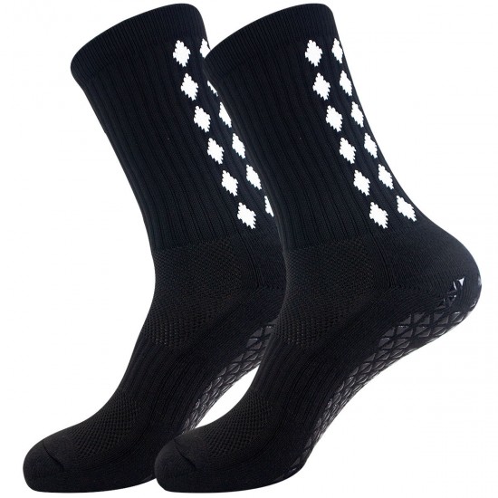 Adult adhesive-coated football socks with thickened towel soles for practical combat, sweat-wicking, breathable mid-length sports non-slip socks