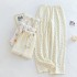 New women's nightgown, pure cotton, long-sleeved, three-layer quilted. Mid-length nightgown with open front, thin cotton, loose loungewear.