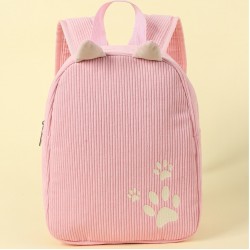 Cross-border hot-selling kindergarten school backpack, children's multi-color corduroy, new solid color, cute baby bag