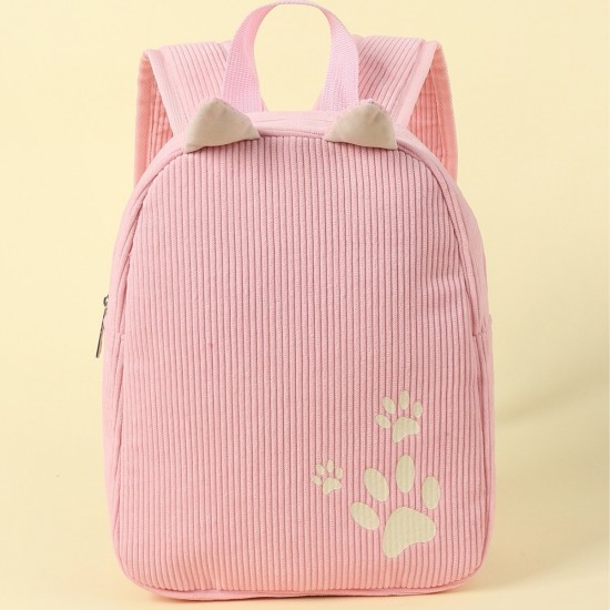 Cross-border hot-selling kindergarten school backpack, children's multi-color corduroy, new solid color, cute baby bag Cross-border hot-selling kindergarten school backpack, children's multi-color corduroy, new solid color, cute baby bag
