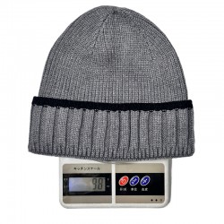 Cross-border autumn and winter solid-color cuffed warm knitted hat for men and women, European and American fashionable and versatile beanie hat Wholesale