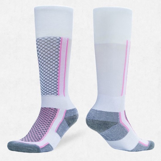 Men's and women's long-tube outdoor towel-soled hiking snow socks, winter professional ski socks, thickened and warm, snowboarding.