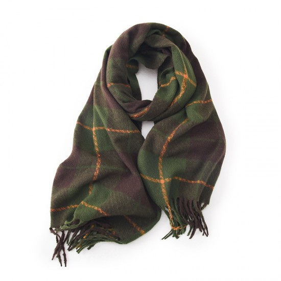 2025 Faux Cashmere Plaid Scarf, Winter Hot Selling Men's and Women's Thickened Warm Scarf, Women's Tassel Shawl, Wholesale