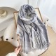 In stock: Vintage autumn and winter British style. Women's luxury plaid, thickened, warm scarf for couples and students, windproof shawl.