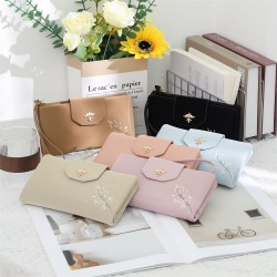 Lianbu women's long wallet, Japanese and Korean style, new, stylish and simple. Multifunctional Large-Capacity Clutch Handbag