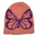 Women's Autumn/Winter New Style Butterfly Pattern Plush Jacquard Knitted Hat, European and American Trendy Warm Beanie with Large Head Circumference