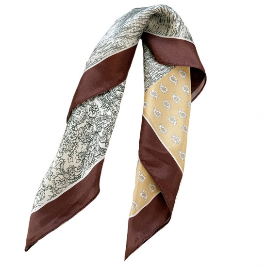 Spring and summer women's retro and stylish silk scarves, Korean-style, high-end travel neckwear, wholesale mulberry silk scarves.