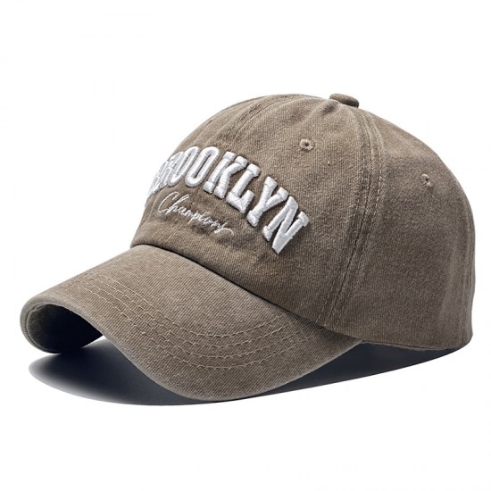 Cross-border new washed cotton player embroidered sun hats, outdoor logo caps Cross-border new washed cotton player embroidered sun hats, outdoor logo caps
