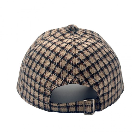 Cross-border New Retro Plaid Baseball Hat for Women: Casual and Versatile, Student Hat, Men's Simple Baseball Hat Wholesale Cross-border New Retro Plaid Baseball Hat for Women: Casual and Versatile, Student Hat, Men's Simple Baseball Hat Wholesale