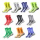 Soccer socks, rubberized non-slip soccer socks, terry-soled non-slip rubberized soccer socks, outdoor sports socks, cycling socks.