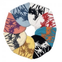 Cross-border Faux Mink Coconut Tree Knitted Beanie Hat, Autumn/Winter Women's Street Warm Earmuff Pullover Beanie, Trendy Men's