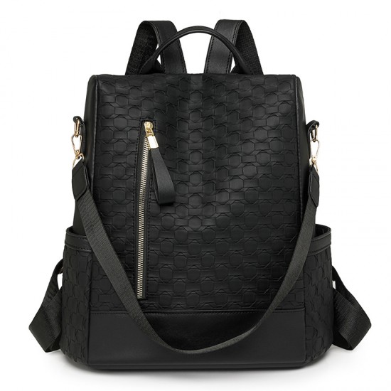 2025 New High-end Women's Backpack, Checkerboard Pattern, Casual, Versatile, Fashionable Travel backpack, dual-use shoulder bag