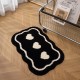 Cross-border Instagram-style black and white absorbent bathroom mat, thickened, plush, non-slip bathroom mat, flocked rug. Cross-border Instagram-style black and white absorbent bathroom mat, thickened, plush, non-slip bathroom mat, flocked rug.
