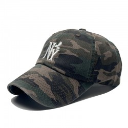 Cross-border hot-selling camouflage baseball cap with English letter embroidery Embroidered men's and women's sun hats, trendy outdoor sun protection caps.
