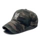 Cross-border hot-selling camouflage baseball cap with English letter embroidery Embroidered men's and women's sun hats, trendy outdoor sun protection caps.