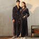 Extra-Long Nightgown for Men and Women, Autumn/Winter Plus-Sized Coral Fleece Pajamas for Men, Thickened Winter Couple's Flannel Pajamas for Men