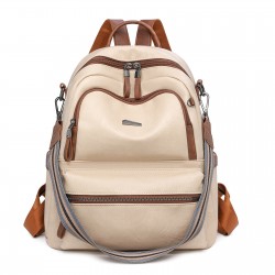 2025 New Trendy Women's Backpack, Korean Style, Versatile, Fashionable, Soft Leather, Small Backpack, Large Capacity, Student Backpack